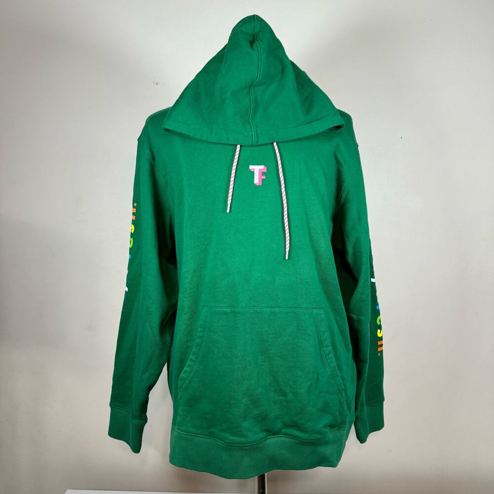 Teddy Fresh Green Hoodie with Pink 'TF' Logo